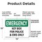 Signmission Key Box For Police And EMS Only!, 14 in W x Rectangle, Plastic OS-2PACK-EM-P-1014-L-10341 - alternate 5